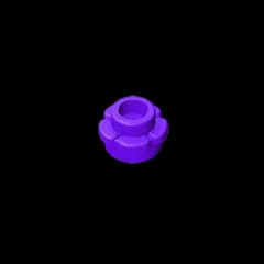Gobricks GDS-1436 Plate, Round 1 x 1 with Flower Edge (5 Petals) compatible with lego 24866 pieces of children's DIY
