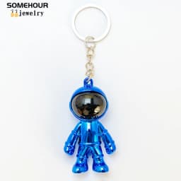 SOMEHOUR Handmade 3D Astronaut Space Robot Spaceman Keychain New Fashion Car Bag Keyring Holder Gadgets Accessories Friend Gift