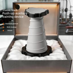 Ergonomic Core Training Assist Push Up Bar Automatic Rebound Spring Floor Stand Home Gym Pilates Upper Body Strength Equipment