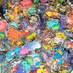 50PCS 3 Types Pocket Monsters Anime Kawaii Double-Decker Acrylic Sheet Collection Cartoon Periphery DIY Phone Case Gift