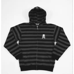 Pink and Black Striped Hooded Zipper Jacket, Spring and Summer Hooded Cardigan, Loose Zipper, Couple's Casual Hip-Hop Style