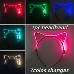 Disco Luminous Flashing Noodles Headband Light up Braid Headband Women Bar Club Night Show Headwear Supplies