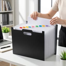13/25-Slot Pocket Expanding File Folder,Large Capacity Expandable Rainbow Accordion Portable File Folder,Can Hold Binder with 2050 Sheets of Paper Capacity,Document Storage Bag,Suitable for Schools, Offices,Organizer,Home & More