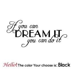 Large Quotes Motivating Dream Phrases Wall Sticker Home Decoration Accessories If You Can Dream It You Can Do It Vinyl Stickers
