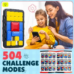 Slide Block Brain Game Challenge Huarong Road Brain Teaser Sliding Puzzles Logical Thinking Interactive Toy Board Game Kid Gift