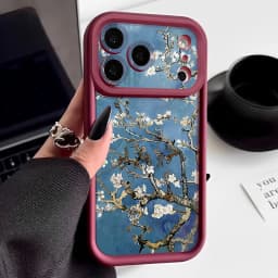 White Flowers Branches Case For iPhone 17 Pro Max Funda iPhone 16 Pro Max 11 12 13 14 15 16E 18 Shockproof Silicone Soft Cover