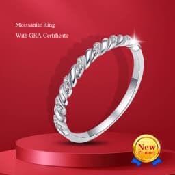 New Women's 1.0-5.5mm Full Moissanite Ring Shiny Wedding Eternal Ring 100% S925 Pure Silver Jewelry Classic Party Ring