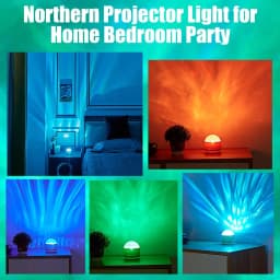 LED Starry Sky Aurora Projector Light 16 Colors Night Light with Remote USB Powered Auto Rotate RGB Ambient Light Birthday Gift
