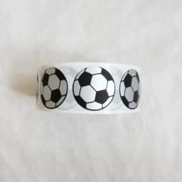 25mm, 1" Inch Round Football Pattern Scratch Off Stickers Blank For Secret Code Cover Home Game Wedding