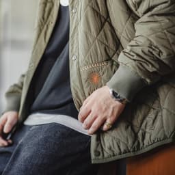 Maden Casual Quilted Baseball Jacket Thick Warm Padded Coat Green Vintage Outerwear for Men's Winter Versatile Coat with Pockets