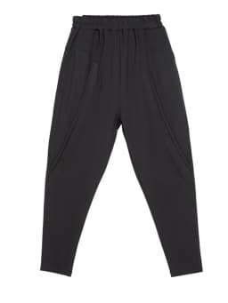 [EAM] High Elastic Waist Black Split Joint Harem Trousers New Loose Fit Pants Women Fashion Tide Spring Autumn 2026 1A528
