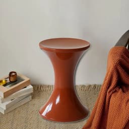Hourglass Shape Storage Foot Rest Stool for Bathroom PP Material 44x31cm End Table