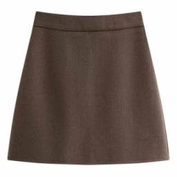 Womens Woolen Short Skirts Autumn Winter Versatile Simple Slimming A-Line Skirt Woman Elegant High Waist Bodycon Mini Skirts