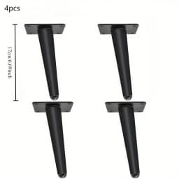 4pcs Sofa Legs Round Solid Metal Furniture Legs Sofa Replacement Legs Perfect Mid-Century Modern Sofa Couch Bed Coffee Table