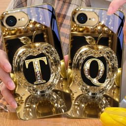 Exquisite Luxury Gold For IPhone 17 Pro Max 16 15 Pro 14 13 Plus 12 Mini 11 17 Air XR 16E 17ProMax Golden Glass Phone Case