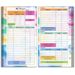 A6 Loose Leaf Notebook Refill Spiral Binder Inner Page Budget Page Weekly Monthly Inside Paper Stationery
