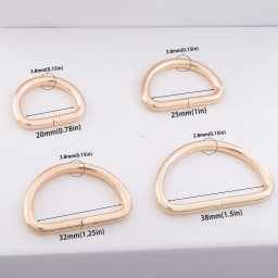 10pcs Metal D Ring for Purse Making, Dee Rings Metal Buckle for Bags Webbing Leather Straps Wallets Crafts Pet Collar Backpack