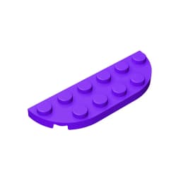MOC PARTS GDS-899 Plate, Round Corner 2 x 6 Double compatible with lego 18980 toys Assembles Building Blocks Technical