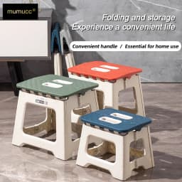 MUMUCC Plastic Thickened Folding Chair, Portable Outdoor Camping Chair, Beach Folding Chair, Family Children's Chair