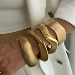 SHIXIN 4 Styles Punk Matte Metal Wide Cuff Bangles Women Vintage Gold Color Geometric Spring Bangles Bracelet Men Jewelry New