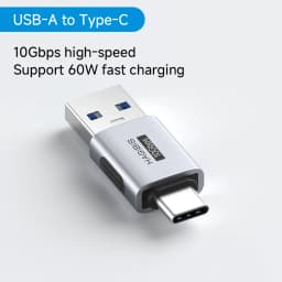 Hagibis USB A Male to USB C Female Adapter 10Gbps High-Speed Data Transfer 60W Fast Charging Conventer Plug for Macbook Tablet