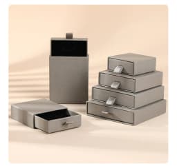 24pcs Jewelry Packaging Boxes Cardboard Drawer Jewelry Gift Display Box Bulk 8x8x2.5cm Rings Earrings Necklaces Thick Paper Box