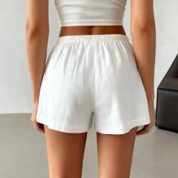 Xingqing y2k Mini Shorts Women Summer Clothes Solid Color/Striped Print Drawstring Elastic Waist Shorts Hot Pants Streetwear