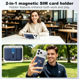 GITFOS MagSafe Card Holder Stand Wallet, 2in1 Magnetic Slim Wallet for iPhone 17/16/15/14/13/12, 7 Colors