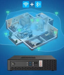 TexHoo Mini PC Intel Core I7 I5 I3 Dual Band WiFi5 BT4.2 RAM 8GB SSD SATA 256G 512GB Desktop 특가 미니pc Gaming Computer 8USB ports