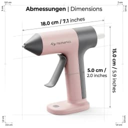 Electric Hot Melt Glue Gun 30s Fast Heating Cordless Glue Gun With 20pcs 7x140mm Glue Sticks 2000mAh Type-C Rechargeable Hot Melt Glue Gun 1.7mm Precision Nozzle For DIY Craft Home Repair Quick Repairs
