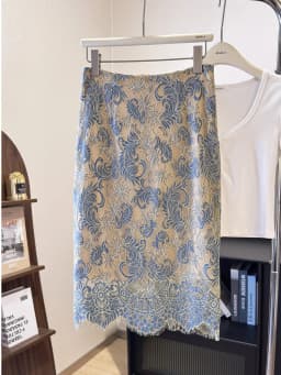 New In 2026 High-waisted Slit Bodycon Midi Skirt Women's Summer Sexy Elegant Slimming Lace Skirts