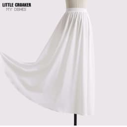Chinese Style High Waisted Lining Petticoat Long Pleated Skirt Maxi Bottom Ladies White Black Lace Skirt for Hanfu