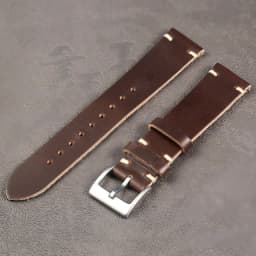 Horween US Chromexcel Leather Watch Bands Black Soft Wrap Handmade Leather Straps 18mm 20mm 22mm