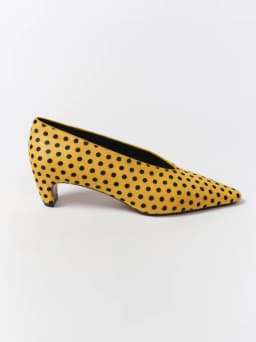 ALIAS MAE 2026 Early Spring New Spotted Horsehair Pointed Low Heel Women's Shallow Mouth Casual Versatile Single Shoes