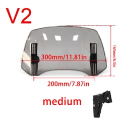 Universal Motorcycle Windshield Extension Adjustable Spoiler Clamp-On Windscreen Deflector For BMW KAWASAKI YAMAHA HONDA SUZUKI