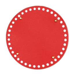 20*20cm Round PU Leather Bag Bottom for Knitting Bags Base Pad With Holes DIY Crochet Handmade Bottoms Handbag Accessories