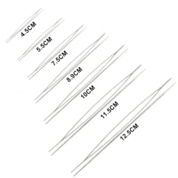 5PCS Open Curved Beading Needles Pins Jewelry Making Tools Stainless Steel Needle for Bead Threading Pins DIY Necklace Bracelet
