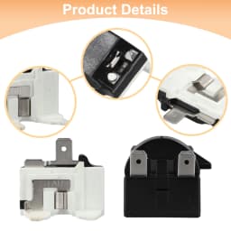 1 Set Refrigerator PTC Starter Relay Replacement Compressor Overload Protector For Mini Fridges Coolers Easy To Install