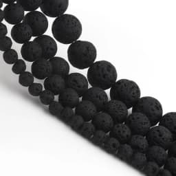 Natural Volcanic Lava Stone Beads Round Loose Spacer Beads for Jewelry Making Beadwork DIY Bracelets Accessories 15'' 4 6 8 10mm