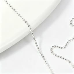 1M/Pack 0.8mm Gold Silver Nail Bead Chain Charm Ellipse Stone Nail Art Decorations Giltter Metal Steel Ball Jewelry Accessory