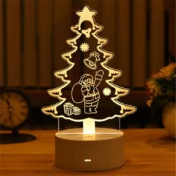 USB Operated 3D Acrylic LED Night Light Wedding Birthday Party Festival Kid Mother's Day Gift Bedroom Decor Neon Night Lamp