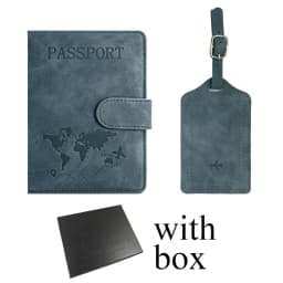 Custom Name Passport Holder Luggage Tag Gift Box Fashion DIY Travel Accessories Dropship Wholesale Engrave Logo Travel Wallet