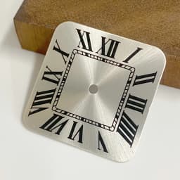 NH35 27mm Santos Square Dial Customizable Logo White/Black/Blue/Green/Brown No Luminous Fit NH35 NH36 NH38 Movement