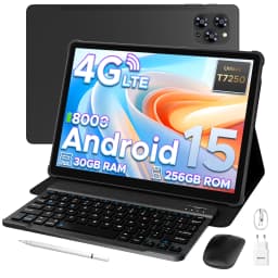 DOOGEE Tab G6 2 in 1 Tablet PC 4G LTE 11 Inch Android 15 30GB RAM(6+24) 256GB ROM 8000mAh Battery Support Widevine L1 Tablet PC