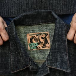 Sauce Zhan Men's Denim Jacket 20oz Heavyweight Selvedge Denim Slub Yarn Double-Dyed Year of The Snake Edition Loose Fit