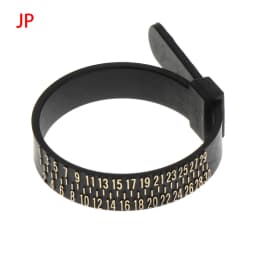 Black Plastic Ring Sizer Measure Sizes 1-17 Finger Gauge Genuine Tester Wedding Ring Band With Magnifier Jewellery Measure Tool