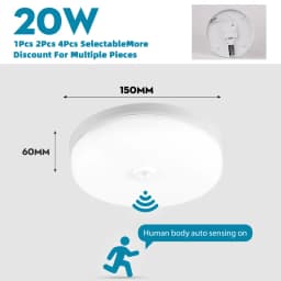 LED Lamp with Motion Sensor Ceiling Lights PIR Night Light Sensor Wall Lamps 110V 220V 18W 15/20/30/40W for Home Stairs Hallway