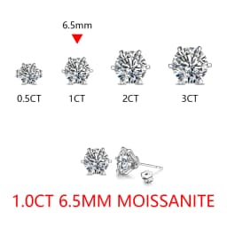 New Arrival 3.0 Carat Moissanite Gemstone Stud Earrings for Women Solid 925 Sterling Silver D color Solitaire Fine Jewelry