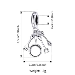 WOSTU Copper Heart Charm Rose Four-leaf Pendant Plated White Gold Fit 0.45cm Bracelet Original For Women  Fashion Jewelry Gift