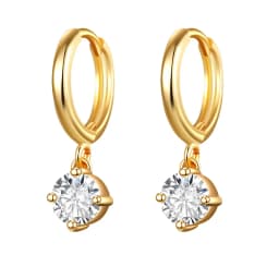 CRMYA Silver Gold Filled Dangle Earrings For Women CZ Zircon Long Water Drop Earring Men Jewelry Circle Ear Ring Wholesale